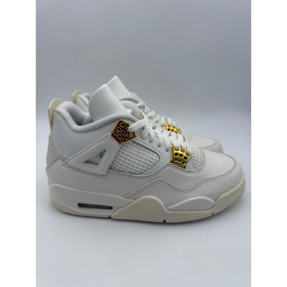 Size 7 - Air Jordan 4 Retro Metallic Gold (Women's) - Picture 1 of 11